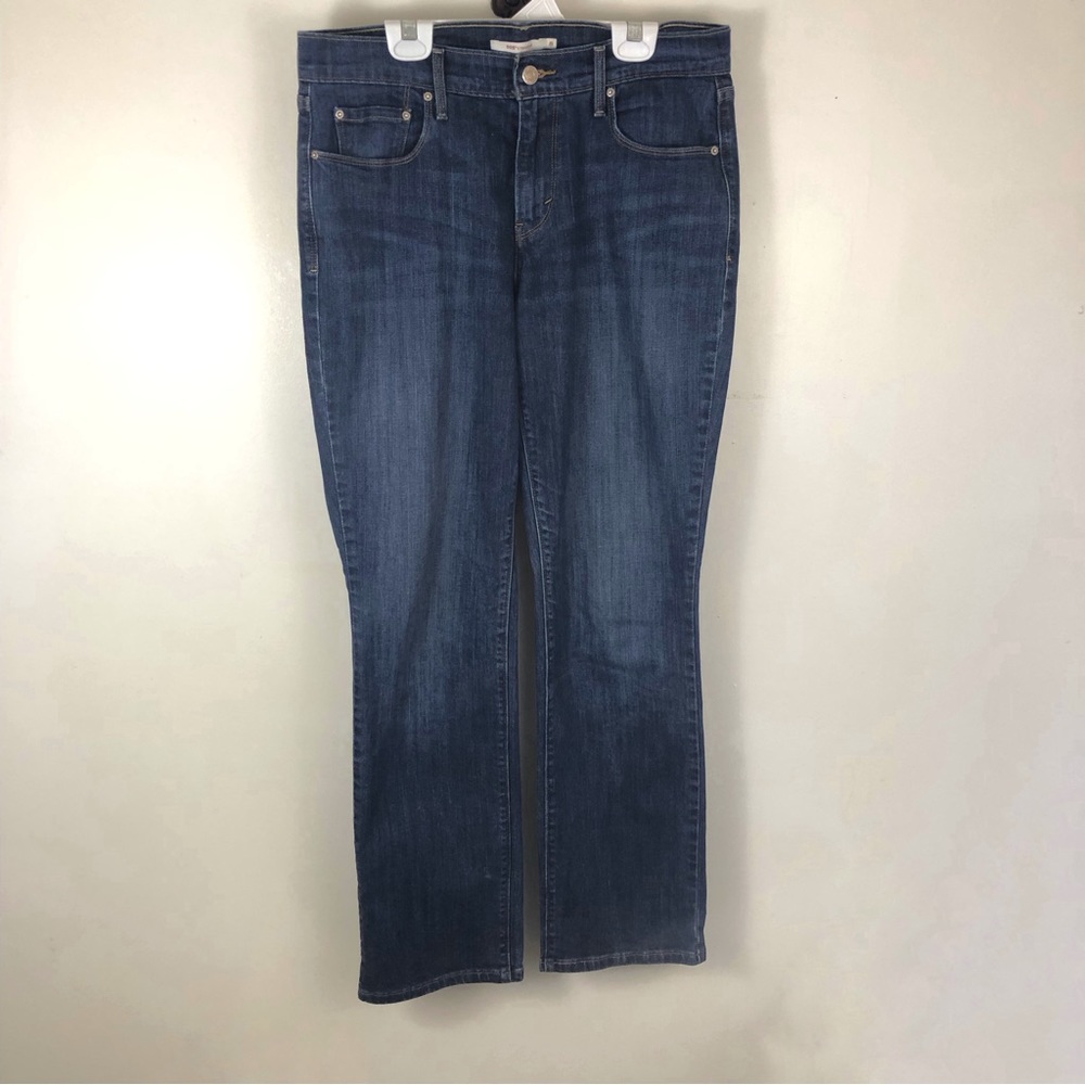 Levi’s Women’s 505 Straight Leg Jeans Dark Blue Wash Size 8